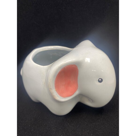 Vintage Elephant Succulent Planter Pot Ceramic Glazed Home Decorative  4'' - Picture 1 of 8